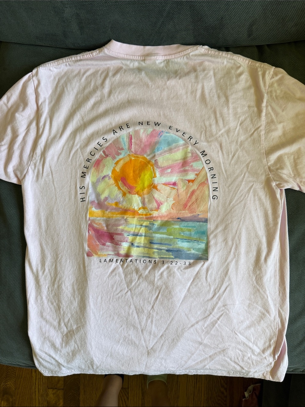 Sunrise Graphic Tee - Pastel Pink